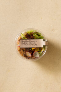 Miso-Glazed Salmon & Black Rice Salad pots