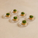 Goat cheese & green pea tartlet