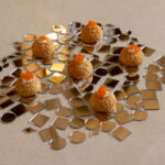 Smoked salmon mousse puff