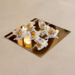 Rice chip with cod tartare