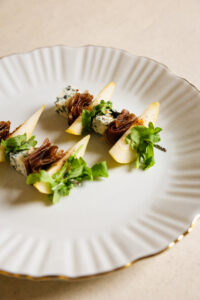 Blue Cheese, Pear & Beef Speck Skewer - Image 2