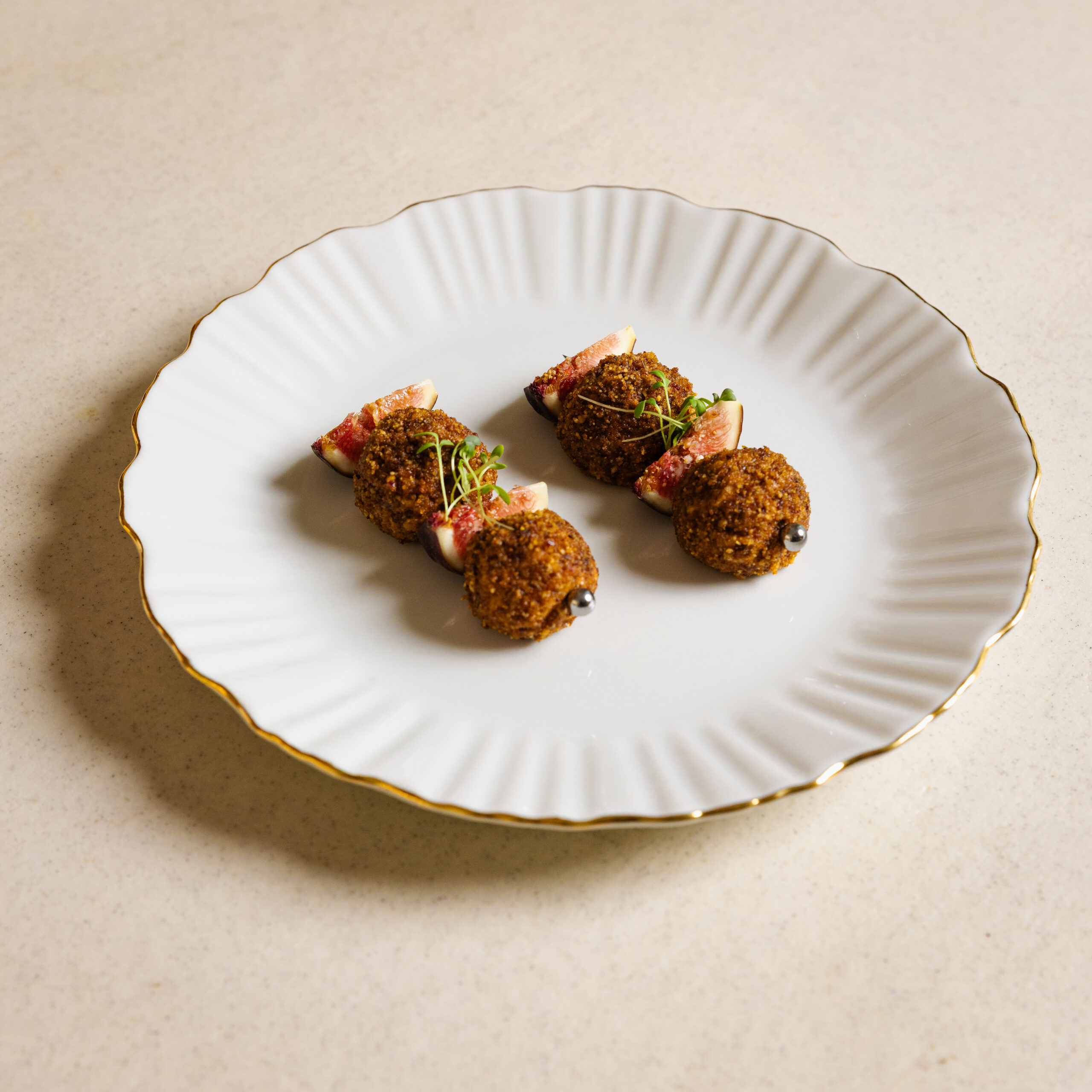 _65A4679-2 Goat Cheese ball, Fig & Hazelnut Bite - Image 1